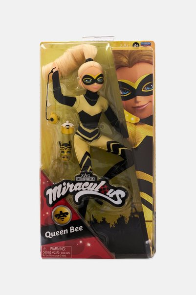 ZAG Heroez Miraculous Super Poseable Queen Bee Fashion Doll, Yellow