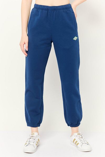 Esprit Women Regular Fit Embroidered Logo Sweatpants, Blue