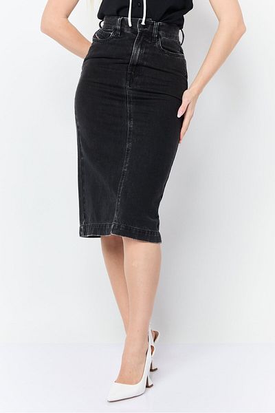 Diesel Women Wash Casual Midi Skirts, Black