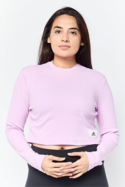 adidas Women Sportswear Fit Long Sleeve Outdoor Top, Lilac
