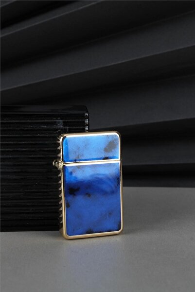 Silvio Monetti Kapaklı Özel Tasarım Mavi Gazlı Çakmak - 25CAK129M05