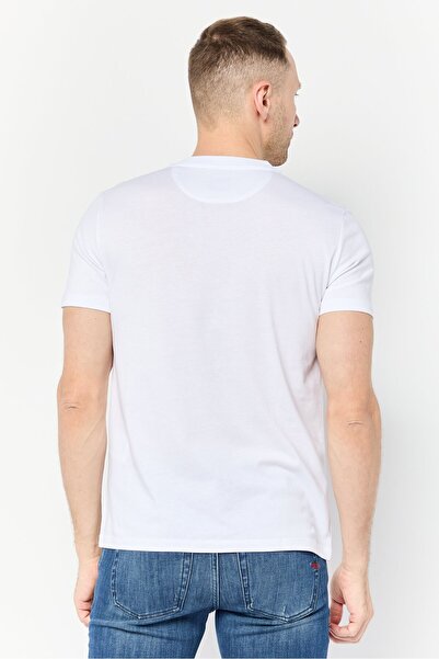 Lamborghini Men Crew Neck Graphic Print T-Shirt, White