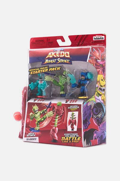 Akedo Beast Strike Starter Pack With Exclusive Joystick Controller, Multi Color