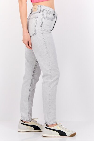 Esprit Women Regular Fit Washed No Stretch Jeans, Grey Light Wash