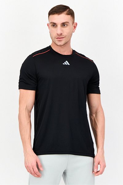 adidas Men Sportswear Fit Short Sleeves Training T-Shirt, Black