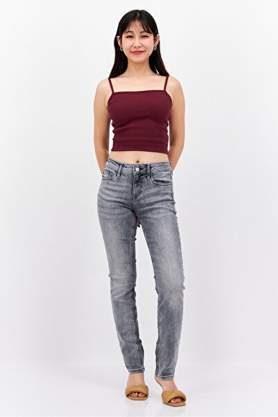 Esprit Women Slim Fit Washed Stretchable Jeans, Black