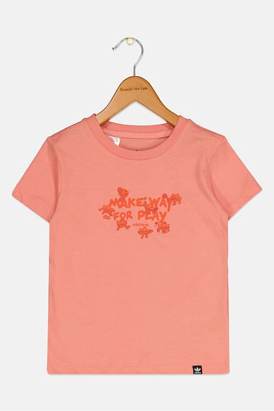 adidas Toddlers Girl Short Sleeves Outdoor T-shirt, Wonder Clay