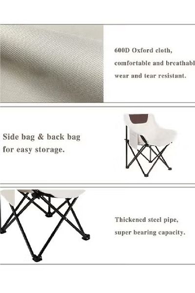 Cady One White folding chair for camping and trips