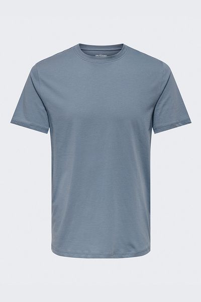 Only & Sons Ανδρικό μπλουζάκι μπλε Onsmax Life Stitch Tee 22025208