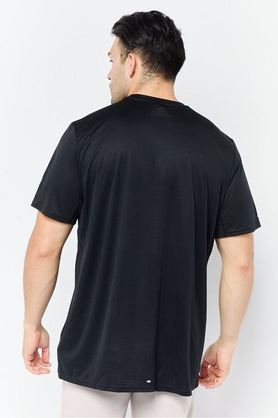 adidas Men Sportswear Fit Short Sleeve Running T-shirt, Black