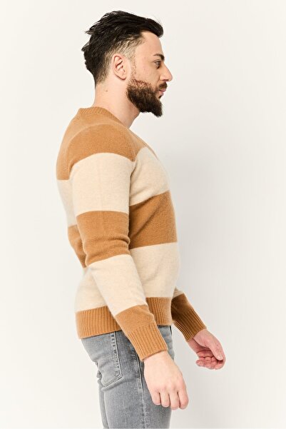 Esprit Men V Neck Yarn Dye Knitted Sweater, Multicolor