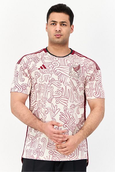 adidas Men Sportswear Fit Short Sleeve Mexico Football Jersey, Beige