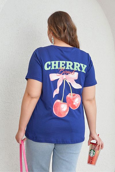 Büyük Moda Cherry Printed Cotton Tee
