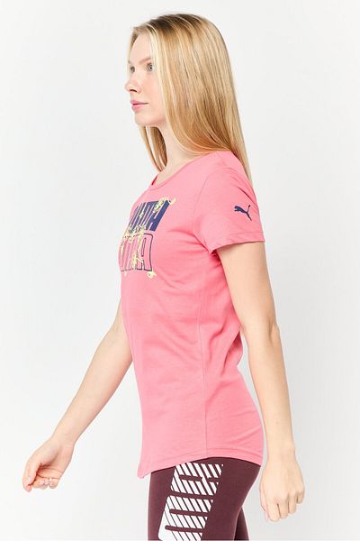Puma Women Regular Fit Short Sleeve Outdoor T-Shirts, Pastel Red