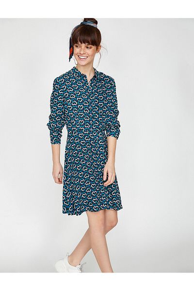 Koton Γυναικείο Φόρεμα Navy Blue 9YAL88135IW