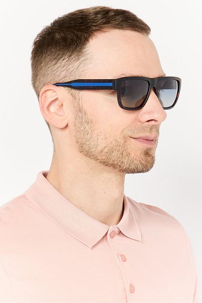 Timberland Men Tb933752d58 Rectangular Sunglass, Black