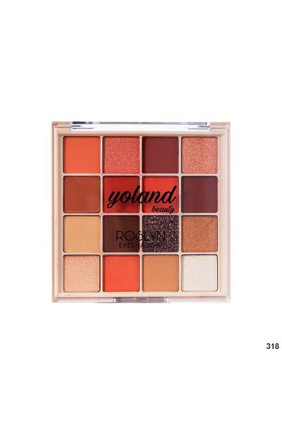 YOLAND BEAUTY Yoland Beauty 16-Color Luxury Eyeshadow Palette, Roselyn 318