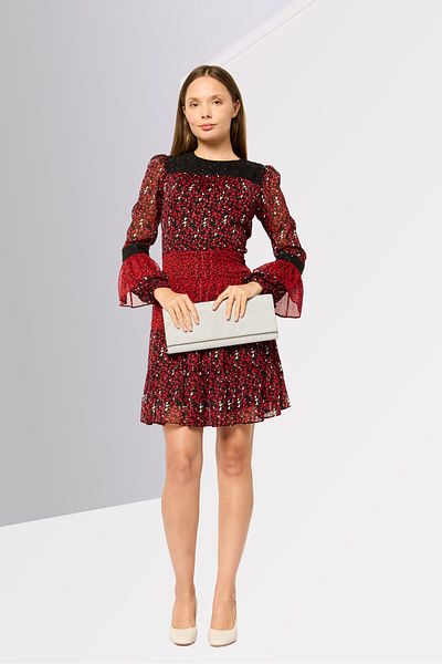 Michael Kors Women Allover Print Mini Dress, Multicolor