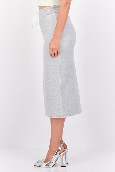 Esprit Women Knitted Midi Skirt, Grey