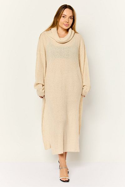 Esprit Women Knitted Sweater Dress, Cream