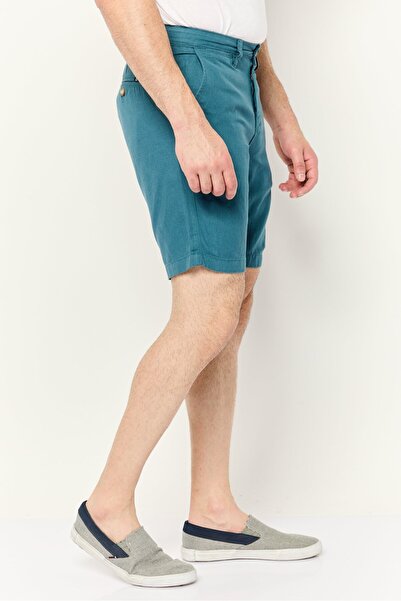 Nautica Men Plain Chino Shorts, Teal Green