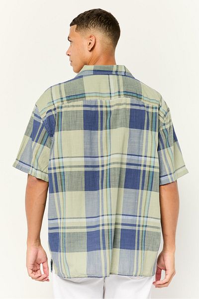 AMERICAN EAGLE Men Regular Fit Plaid Short Sleeve Casual Shirt, Multicolor