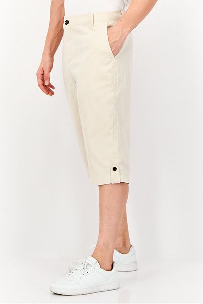 DeFacto Men Solid Chino Shorts, Beige