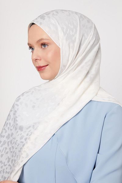 Levidor Şal Capri Jacquard cu model alb