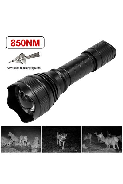 Choice 850nm No battery T21 IR Flashlight 200 yard Zoomable Focus 7 Watt 850nm-940nm LED Infrared Radiation