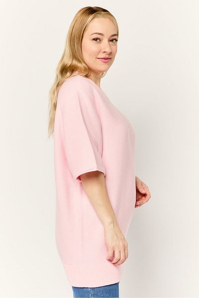 Esprit Women Crew Neck Knitted Sweater, Pink