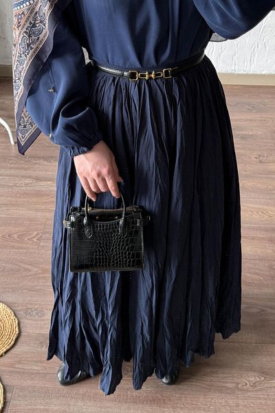 LOCCO Γυναικεία Voile φούστα Navy Blue
