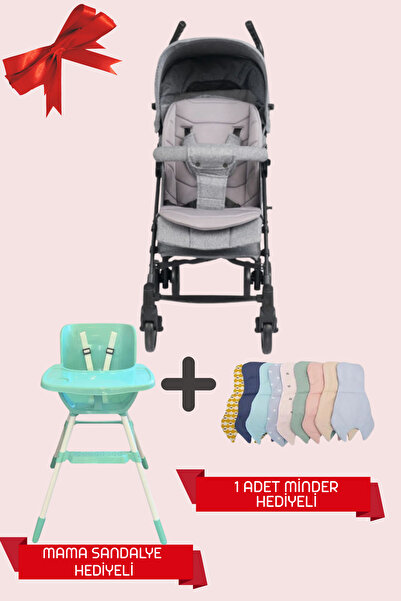 Tripper Luna Lüks Baston Gri Bebek Arabası