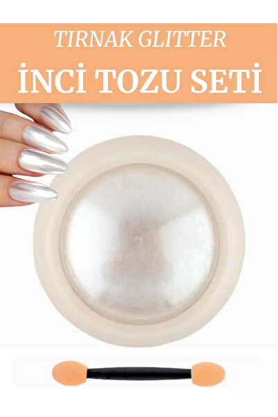 Acarlar Ticaret Tırnak Glitter İnci Tozu Seti Fırçalı Manikür Krom Tırnak Tozu