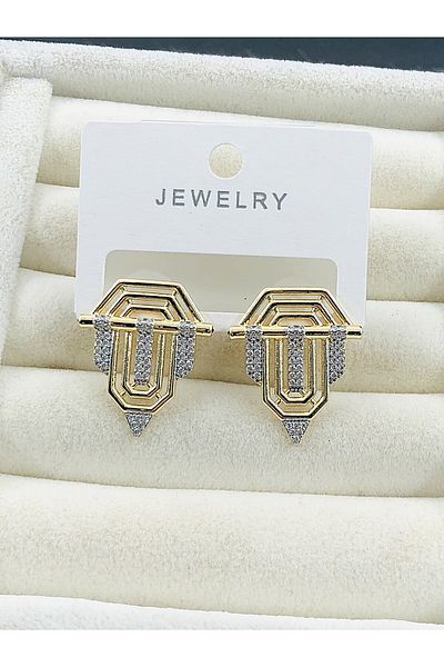DS DİAMONDSHOP Re-Season Triangle Model Cube Zircon Stone Bykp- 202505826
