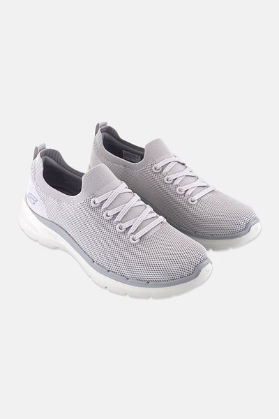 SKECHERS Men Go Walk Lace Up Walking Shoes, Grey