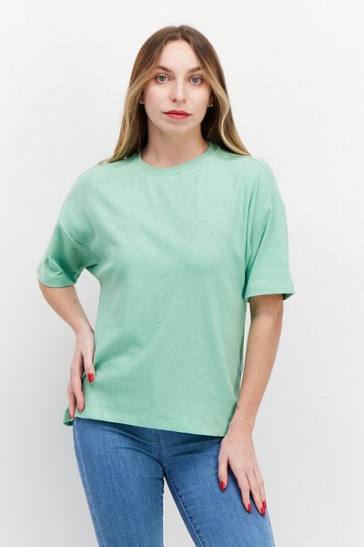 Esprit Women Crew Neck Short Sleeves Ribbed T-Shirt, Light Green