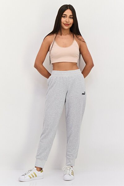 Puma Women Sportswear Fit Brand Logo Outdoor Sweatpant, Grey Heather