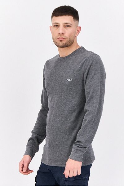 Polo Ralph Lauren Men Crew Neck Embroidered Logo Long Sleeves Sweatshirt, Grey