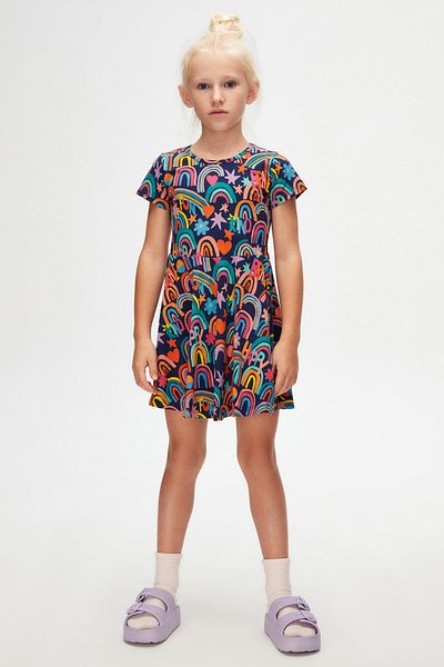 LOVETTI Brave & Happy Girl - Patterned Short Sleeve Dress