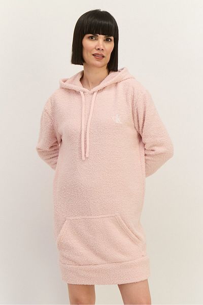 Calvin Klein Women Textured Sleepwear Hoodie, Pink