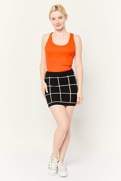 Esprit Women Plaid Mini Skirt, Multi Color
