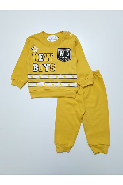 Babexi Erkek Bebek New Boys Yazılı Takım