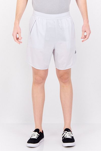 adidas Men Sportswear Fit 7 Inseam Brand Logo Training Shorts, White