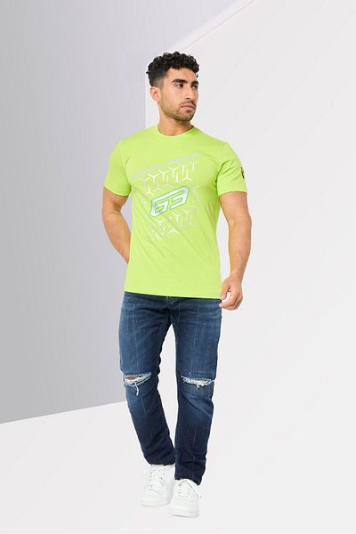 Lamborghini Men Crew Neck Short Sleeves Graphic Print T-Shirt, Green