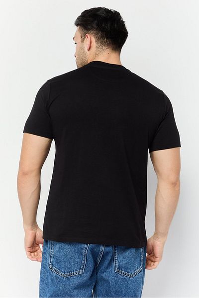 Lamborghini Men Crew Neck Short Sleeves Brand Logo T-Shirt, Black