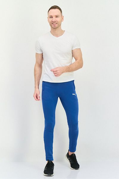 Puma Men Slim Fit Brand Logo Training Sweatpants, Blue