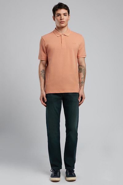 Lee Cooper Ανδρικό μπλουζάκι με γιακά πόλο Twins Salmon