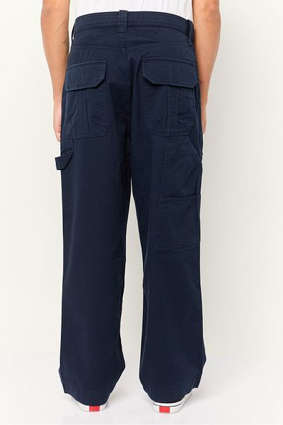 Esprit Men Relaxed Fit Plain Cargo Pants, Navy Blue