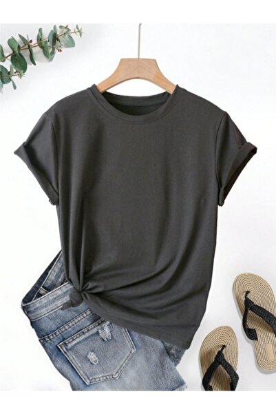 MOONBULL Γυναικείο μπλουζάκι με κανονική εφαρμογή, λαιμόκοψη ποδηλάτου, μονόχ...