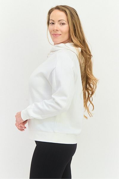 adidas Women Sportswear Fit Long Sleeves Outdoor Sweatshirt, White